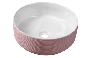 ARDEA ceramic countertop washbasin dia. 41cm, pink