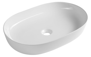 ARDEA countertop ceramic washbasin, 60,5x41,5cm, white