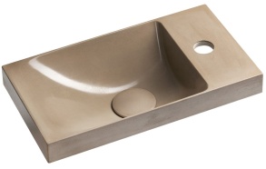 AGOS concrete washbasin 40x22cm, left/right, sand semi-gloss