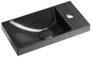 AGOS concrete washbasin 40x22cm, left/right, anthracite semi-gloss