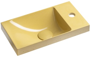 betoonist valamu AGOS 40x22cm,  L/R,  yellow poolläikiv