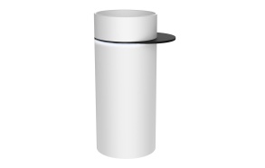 OASIS ceramic freestanding washbasin 40x89x52cm, shelf for space, white matt