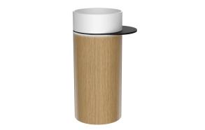 eraldiseisev valamu riiuliga OASIS 40x89x52cm,  valge/oak Alabama