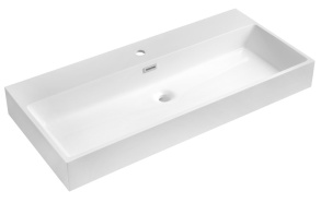 AQUATIC washbasin, cast marble, 100x46cm, white