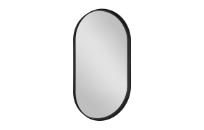 AVONA oval mirror in frame 40x70cm, black matt
