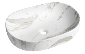valamu tööpinnale Caleo 60x42 cm, bianco carrara