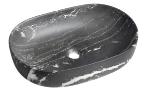 CALEO counter top ceramic washbasin, 60x42cm, carnico marmor
