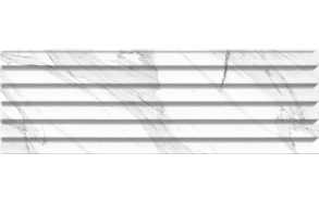 CARRARA Relieve Stripe Blanco Brillo G 20x60 (pakk=1,20 m2)