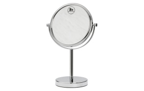 Freestanding Vanity Table Mirror dia 200mm, chrome