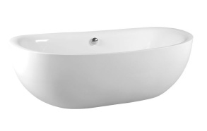 ZASU Fiberglass Freestanding Bath 180x81x58, White