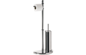 HIBISCUS Stand with toilet paper and toilet brush holder, chrome