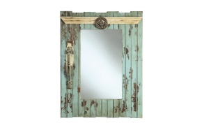23-1/2"L x 30"H Wood Framed Mirror, Mirror Size 13-1/2"L x 20"H,
