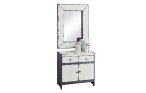 32"L x 42"H MDF Framed Mirror,Wht, Size 18-1/2"L x 29-1/2"H 