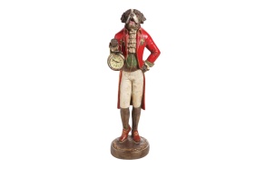 17-1/2"H Resin St. Bernard w/ Clock