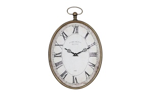 12-1/2"L x 20-1/4"H Metal Pocket Watch Wall Clock