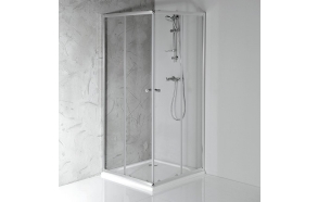 AGGA Shower Enclosure 900x900x1850 mm, clear glass