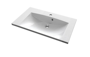 MARIA Cultured Marble Washbasin 75x46cm, white