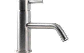 MINIMAL basin mixer without pop up waste, stainless steel