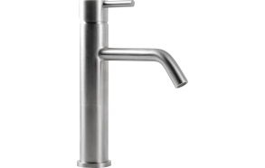 MINIMAL basin mixer high without pop up waste, stainless steel