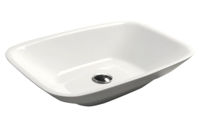 TAXI washbasin 63x42cm, Cast marble, white