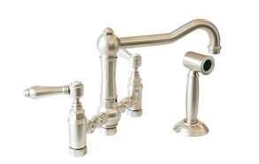 kitchen mixer with hand spray, satin nickel, handle 69