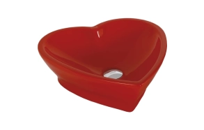worktop washbasin Love, red