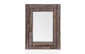 RUSTIC WOOD RECTANGLE MIRROR