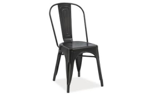 black vintage metal chair