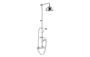LONDON II Shower panel with lever mixer, Soap dish, height 1267mm, chrome