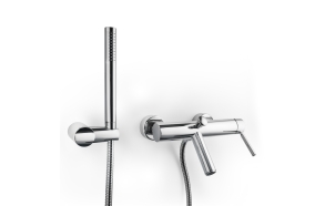 single lever bath mixer Form A, with hand shower, chrome finish