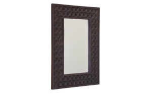 BATIK mirror with frame, 60x80cm, Dark Brown