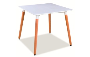 dining table Nordic 2, white/beech 80x80 cm