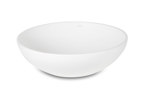 silkstone basin Round, for worktop, mat white