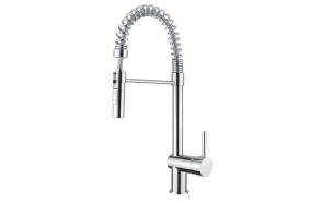 MZ-Expo professional sink mixer with swivel spout and pull-out spray