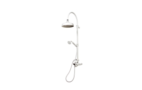 EXTERNAL SHOWER MIXER WITH SUPERIOR CONNECTION WHITE LEVER NEW MAT WHITE