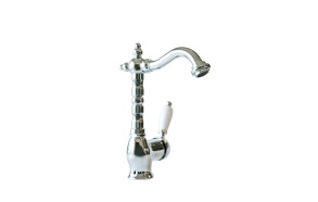 SINGLE LEVER BASIN MIXER WITH POP-UP WASTE NEW OLD CHROME SHORT SPOUT