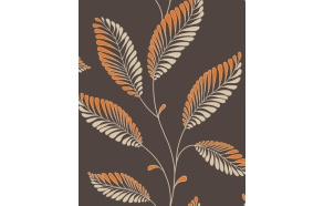 Accents Leaf Chocolate/Orange