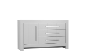 Calmo - 3-drawer + 1 door chest, grey