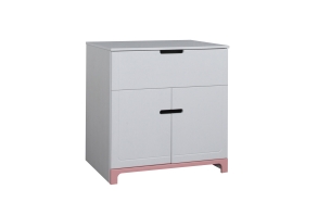 Mini - 2-door chest, white+pink