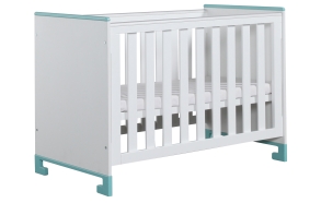 ToTo - cot 120x60,white+turquoise