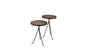 Side Table Tides Set Of 2  - diam 38 cm h: 53 cm and diam 38 cm h: 60 cm