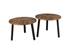 Coffee Table Mundu Set Of 2 - diam 55 cm h: 45 cm and diam 55 cm h: 40 cm