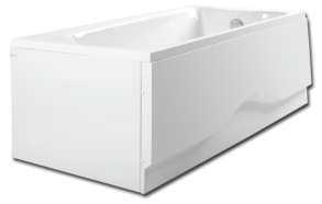 acrylic bathtub 170x75 cm, SONATA, on frame, with long side panel