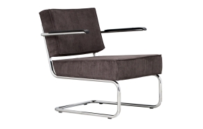 Lounge Chair Ridge Rib Arm Grey