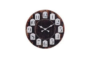 28-3/4"Round MDF Clock w/ Hanging Metal Numbers