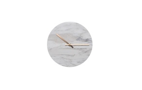 Clock Marble Time White