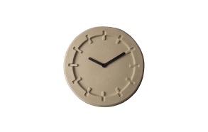 Clock Pulp Time Round Beige