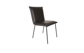 chair Floke, black PU leather