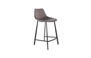 Counter Stool Franky Velvet Grey