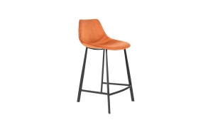 Counter Stool Franky Velvet Orange